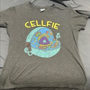 Port and Company Gray 'Cellfie' Graphic Tee